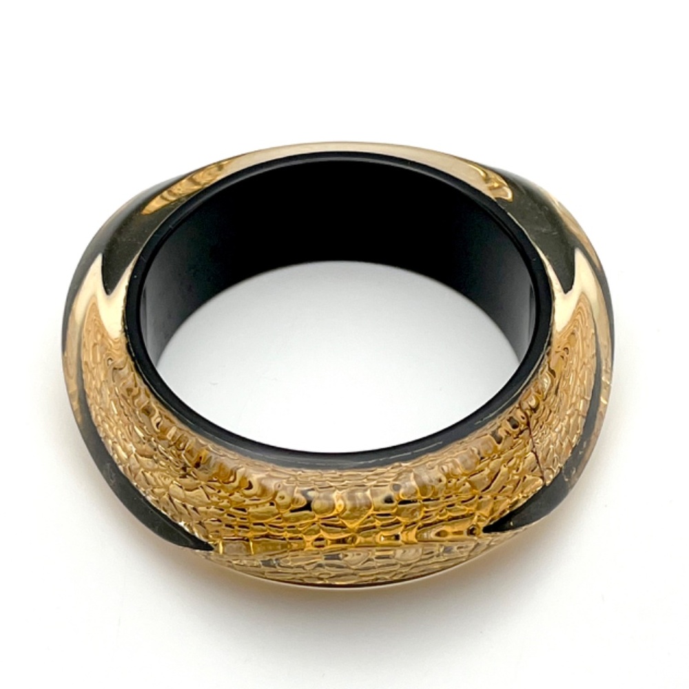 Vintage 80's lucite Slip-on Bangle - Picture 2 of 4